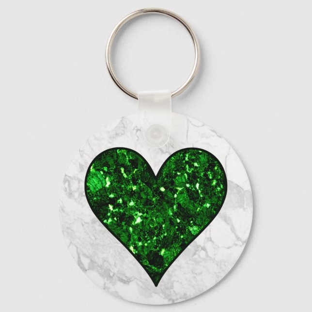 Chaveiro Emerald Gem Heart (Frente)