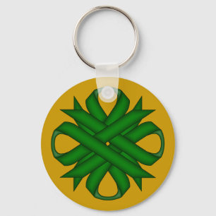 Chaveiro Emerald Green Clover Ribbon por Kenneth Yoncich