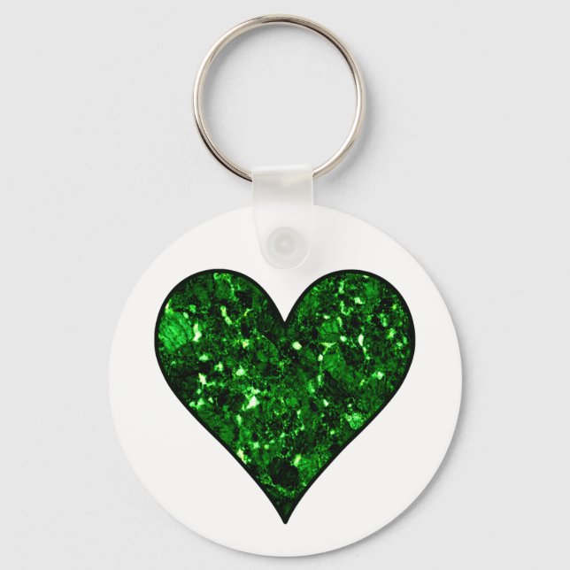 Chaveiro Emerald Green Gem Heart (Frente)