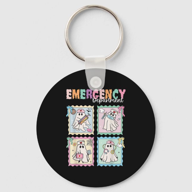 Chaveiro Emergency Department Funny Er Nurse Halloween Soky (Frente)