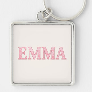 Chaveiro EMMA de Mármore Rosa Personalizada
