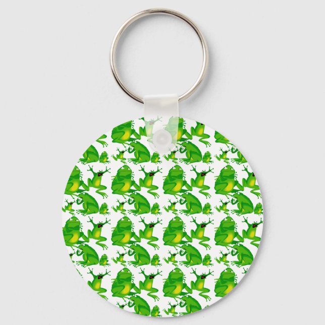 Chaveiro Emoções Engraçadas De Sapos Fez Sapos Curiosos (Frente)