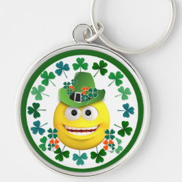 Chaveiro Emoji Bastante Irlandês com Shamrock Key Ring