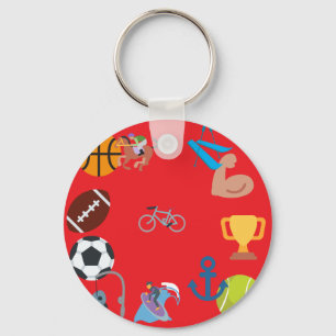 Chaveiro emoji desportivo