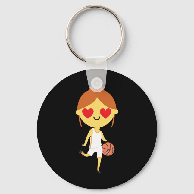 Chaveiro Emoji, garota de basquete (Frente)