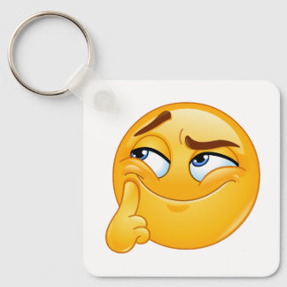 Chaveiro Emoji Pensativo Fofo Rosto Malicioso