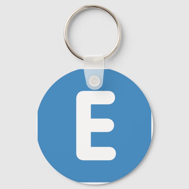 Chaveiro emoji Twitter - Letra E (Frente)