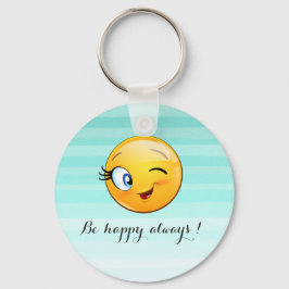 Chaveiro Emoji Vencendo Adorável Seja feliz sempre