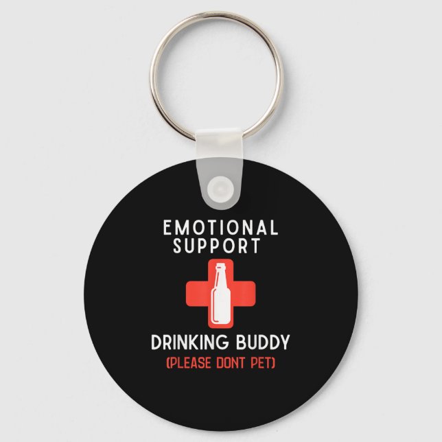 Chaveiro Emotional Drinking Buddy Please Don't Pet Drunk Dr (Frente)