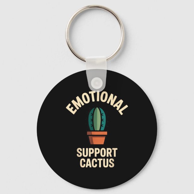 Chaveiro Emotional Suprt Cactus Funny Succulent Humor Outfi (Frente)