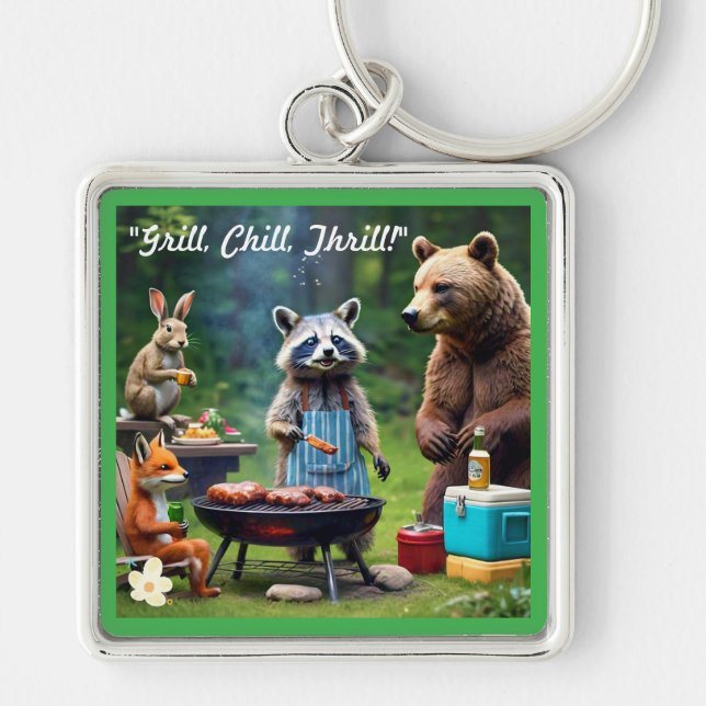 Chaveiro "Emperramento de CHURRASCO na selva" (Frente)