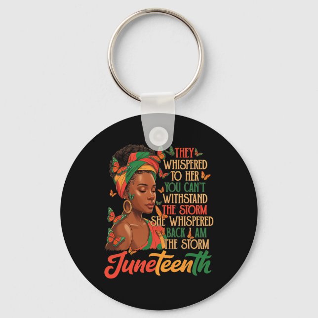 Chaveiro Empoderamento das Mulheres Negras no Juneteenth Hi (Frente)