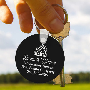 Chaveiro Empresa de Imóveis Preta Personalizada Casa Corret