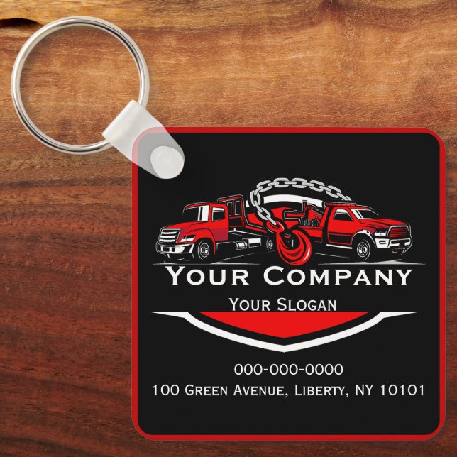 Chaveiro Empresa de reboque profissional, serviço de cabele (Frente)