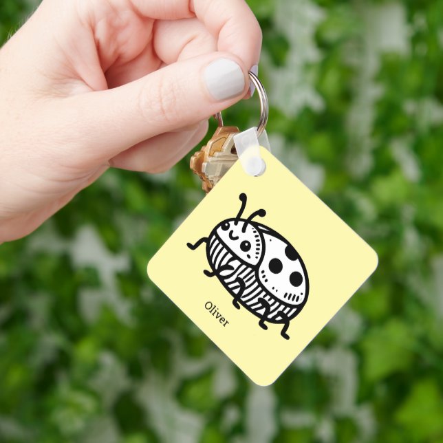 Chaveiro Encantadora Ilustração do Besouro Desenhado à Mão (Mão)