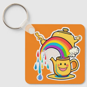 Chaveiro "Encantando Teapot Rainbow Pour"