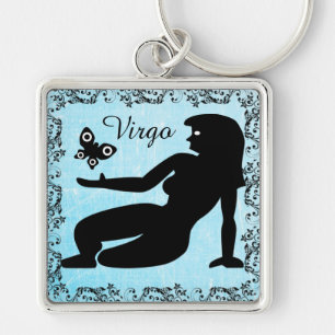 Chaveiro Encanto azul da corrente chave do Virgo do sinal