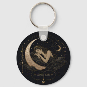Chaveiro Encanto Celestial Lua e Estrelas Charme