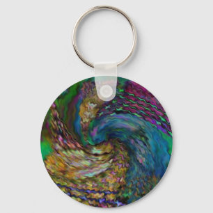 Chaveiro encaracolado escuro das cores