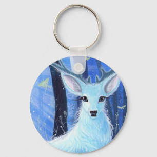 Chaveiro "Enchanted Keyring branco do veado pelo luar"