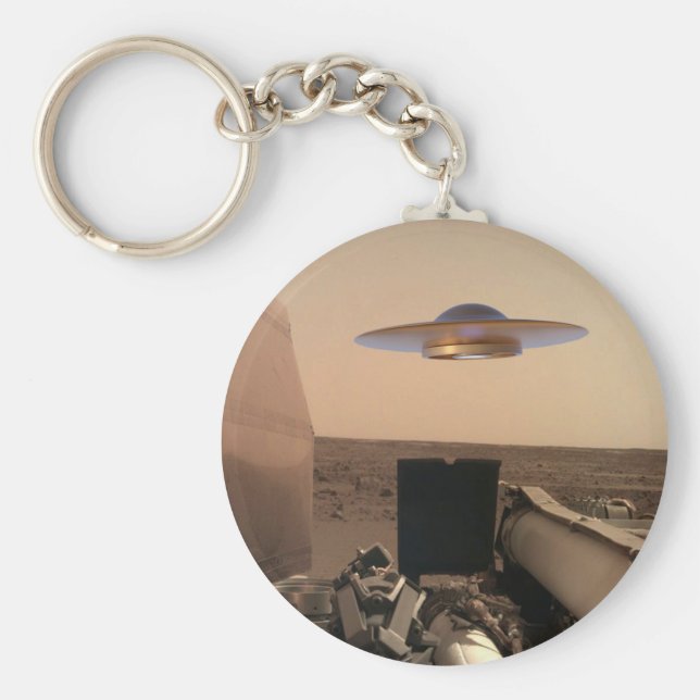 Chaveiro Encontro de Saucer de OVNI de Alienígena Mars InSi (Frente)