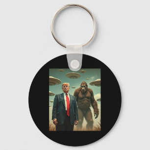 Chaveiro Encontro engraçado de Trump Pé Grande OVNI Alien U