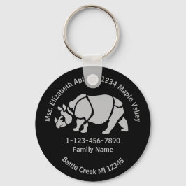 Chaveiro Endereço residencial da família Rhino excelente In