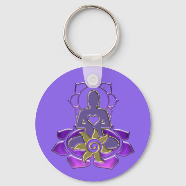 Chaveiro Energia BUDHA | violeta clara (Frente)