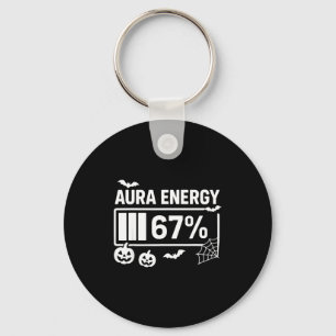 Chaveiro Energia da aura 67 por cento 6 7 meme halloween