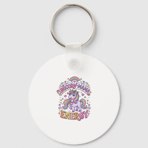 Chaveiro Energia da Mamãe Unicórnio Colorido Design Zazzle_