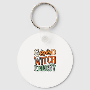 Chaveiro Energia de Boa Bruxa Design Vetorial Vintage de Ha
