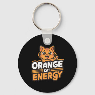 Chaveiro Energia de Gato Laranja