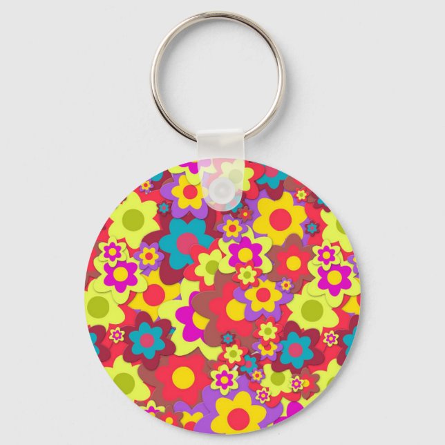 Chaveiro Energia do ventilador 60s hippy (Frente)