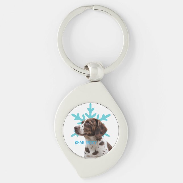 Chaveiro Enfeite de natal personalizado para animais de est (Frente)