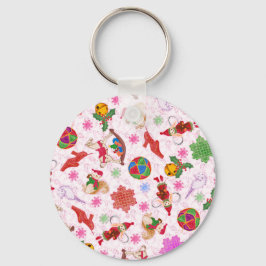 Chaveiro Enfeites de natal de Natal Colorido da Tendy Chic