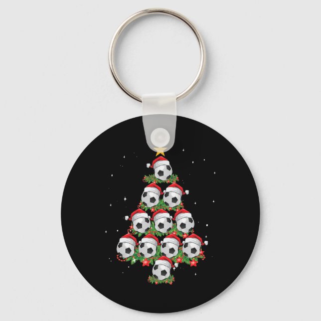 Chaveiro Enfeites de Natal em forma de Bola de Futebol para (Frente)