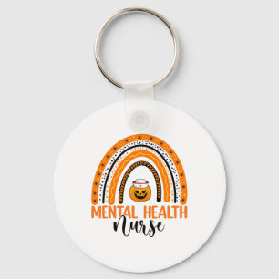 Chaveiro Enfermagem Halloween Pumpkin Rainbow Mental Health