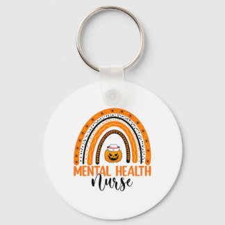 Chaveiro Enfermagem Halloween Pumpkin Rainbow Mental Health