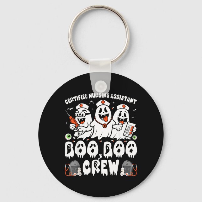 Chaveiro Enfermeira Certificada Fantasma de Halloween (Frente)