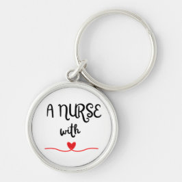 Chaveiro Enfermeira com Círculo Cardíaco