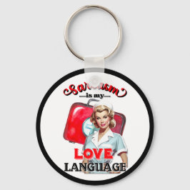 Chaveiro Enfermeira Cuja Linguagem Pinup_ Love
