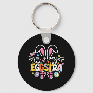 Chaveiro Enfermeira de Páscoa bonita Eggstra Crews Bunny Me