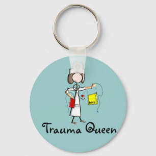 Chaveiro Enfermeira de Trauma "Rainha de Trauma" T-Shirts e