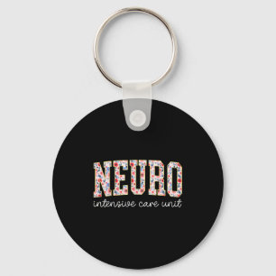 Chaveiro Enfermeira de UTI Floral Neuro Cérebro Neurociênci