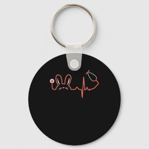 Chaveiro Enfermeira do Stethoscope da Páscoa Dr Rabbit Scru