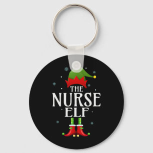 Chaveiro Enfermeira Elf Xmas Família Engraçada Corresponden