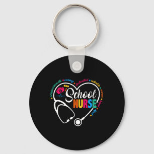 Chaveiro Enfermeira Escolar Coração de Amor Vintage Vida de