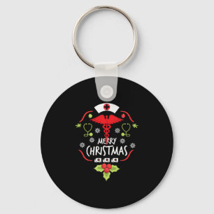 Chaveiro Enfermeira Feliz de Natal Dr. Camisetas Ambulância
