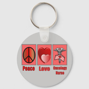 Chaveiro Enfermeira ONCOLOGY do Peace Love
