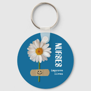 Chaveiro Enfermeiras Melhoram Vidas. Smiling Daisy Gift